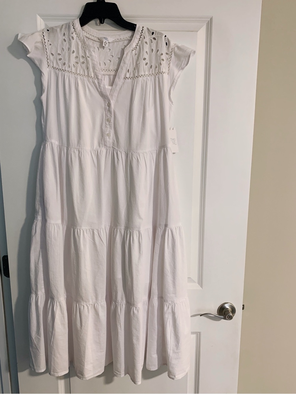 Time and Tru White Eyelet Maxi Dress